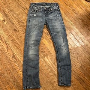 Vintage Silver low rise boot cut jeans